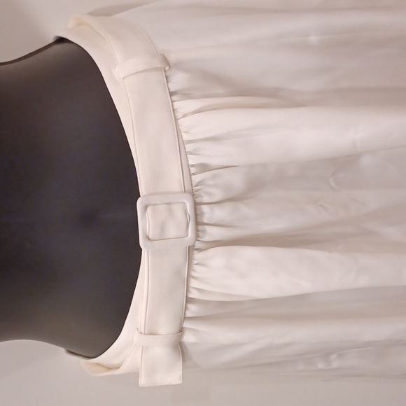 Theory "Anca" Basque White Gathered Silk Skirt W/Belt NEW- Sz. 2 - Picture 7 of 8